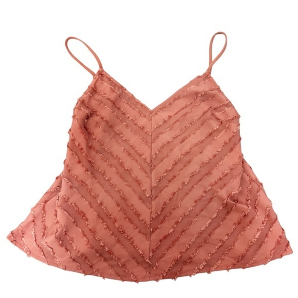 Free People Fade Away Cami Textured Chevron Size Small